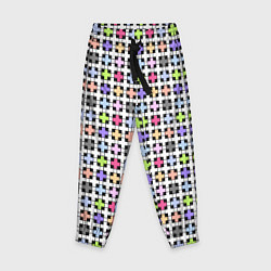 Брюки детские Разноцветный геометрический рисунок, цвет: 3D-принт