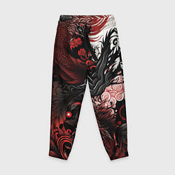 Детские брюки Красный Irezumi узор