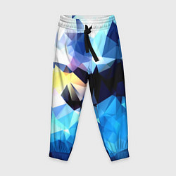 Брюки детские Polygon blue abstract collection, цвет: 3D-принт