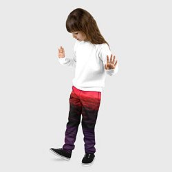 Брюки детские Пурпурный закат-арт, цвет: 3D-принт — фото 2