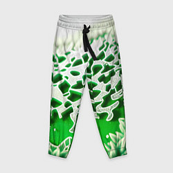 Брюки детские Узор зелени-арт, цвет: 3D-принт