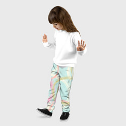 Брюки детские Текстура из светлых колец, цвет: 3D-принт — фото 2