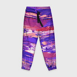 Детские брюки Масляные краски сине-розовый