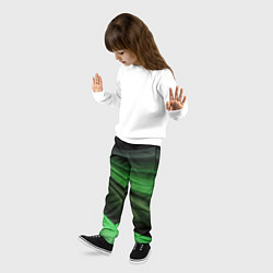Брюки детские Темная зеленая текстура, цвет: 3D-принт — фото 2