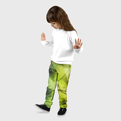 Брюки детские Зеленая текстура объемная, цвет: 3D-принт — фото 2
