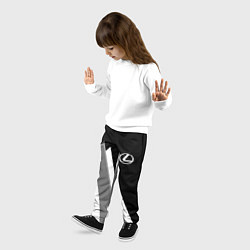 Брюки детские Лексус - спортивный серый, цвет: 3D-принт — фото 2