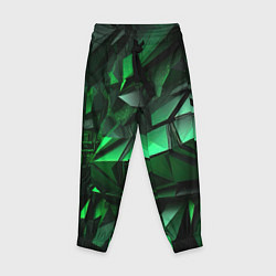 Брюки детские Green abstract, цвет: 3D-принт