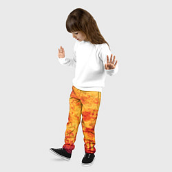 Брюки детские Осенний пожар, цвет: 3D-принт — фото 2