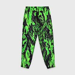 Детские брюки Демонический доспех зелёный