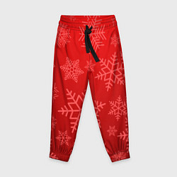 Детские брюки Красные снежинки