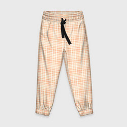 Детские брюки Клетчатый тёплый бежевый