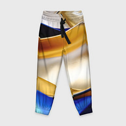 Детские брюки Белая желтая синяя абстракция
