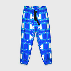 Детские брюки Синие и белые квадраты