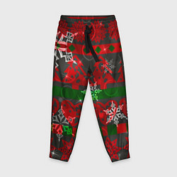 Детские брюки Рождественские узоры ёлки и снежинки