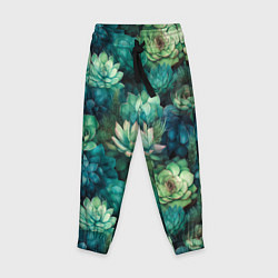 Детские брюки Суккуленты акварель- паттерн
