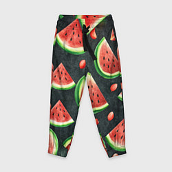 Детские брюки Паттерн красные дольки арбуза