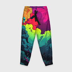 Детские брюки Кислотная яркая абстракция