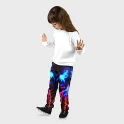 Брюки детские Неоновый киберкостюм, цвет: 3D-принт — фото 2