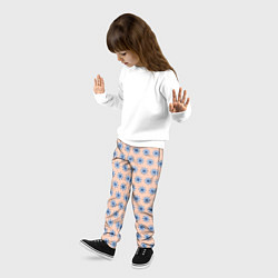 Брюки детские Бежевый паттерн шестеренки, цвет: 3D-принт — фото 2