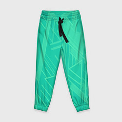 Детские брюки Мятный зелёный однотонный геометричный