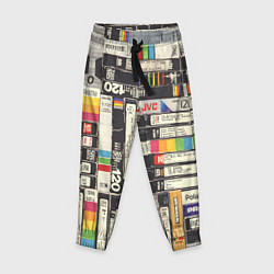 Брюки детские Видеокассеты vhs, цвет: 3D-принт