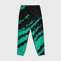 Брюки детские The color is black and turquoise, цвет: 3D-принт