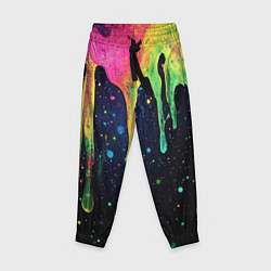 Детские брюки Разноцветные потеки краски