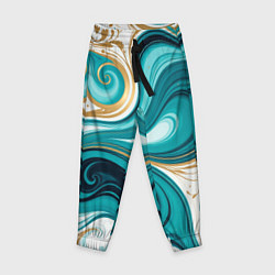 Детские брюки Бирюза и золото