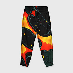 Детские брюки Оранжевые разломы текстура