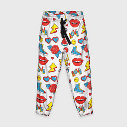 Детские брюки Паттерн с яркими молодежными стикерами