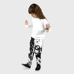 Брюки детские BMW черно белые краски, цвет: 3D-принт — фото 2