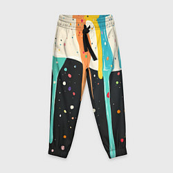 Детские брюки Разноцветные капли текстура