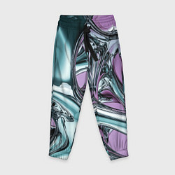 Детские брюки Металлическая абстракция на фиолетовом фоне