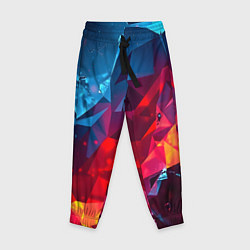 Детские брюки Красные и синие минералы
