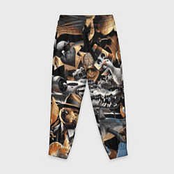 Брюки детские Итальянские мемы брайнрот, цвет: 3D-принт