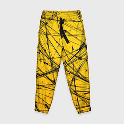 Детские брюки Черные штрихи на желтом