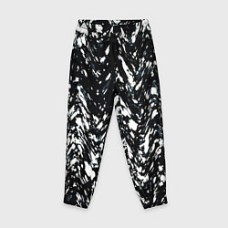 Детские брюки Искажённый пёстрый чёрно-белый