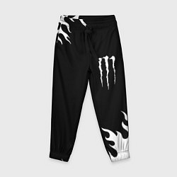 Детские брюки Monster energy белый огонь