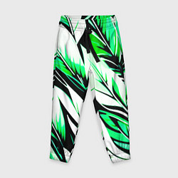 Детские брюки Крупные листья абстракция
