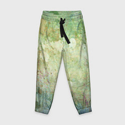 Детские брюки Абстракция - faded spots on a green background