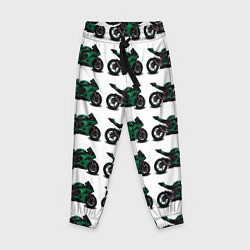 Брюки детские Motorbike dark green, цвет: 3D-принт