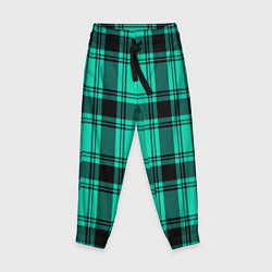Детские брюки Checkered turquoise