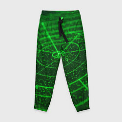 Брюки детские Неоновый зеленый радар, цвет: 3D-принт