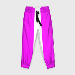 Детские брюки Color white pink line