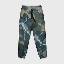 Брюки детские Ледяной камуфляж, цвет: 3D-принт