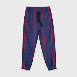 Брюки детские Color blue cage pink stripes, цвет: 3D-принт