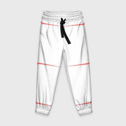 Брюки детские Color white red stripes, цвет: 3D-принт