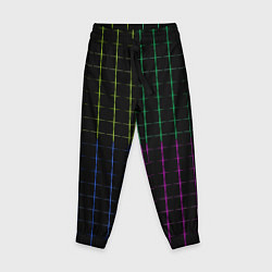 Детские брюки Color black multicolored stripes