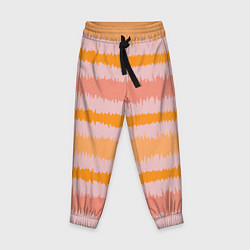 Детские брюки Полосы зигзагообразные оранжево-розовые