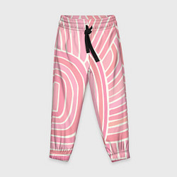 Брюки детские Абстрактный узор розовый, цвет: 3D-принт